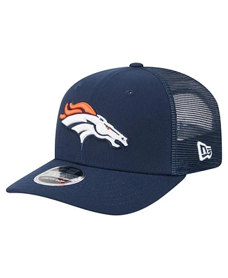New Era Men's Navy Denver Broncos Team Collection 9SEVENTY Stretch-Snap Adjustable Hat