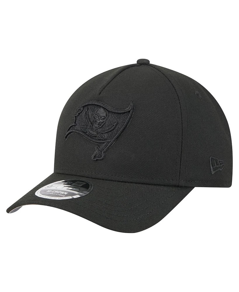 New Era Men's Black Tampa Bay Buccaneers Team Collection 9FORTY M-Crown A-Frame Adjustable Hat