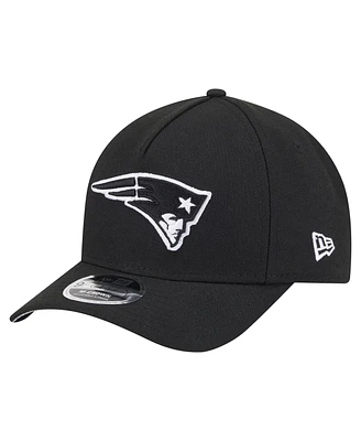 New Era Men's Black New England Patriots Team Collection 9FORTY M-Crown A-Frame Adjustable Hat