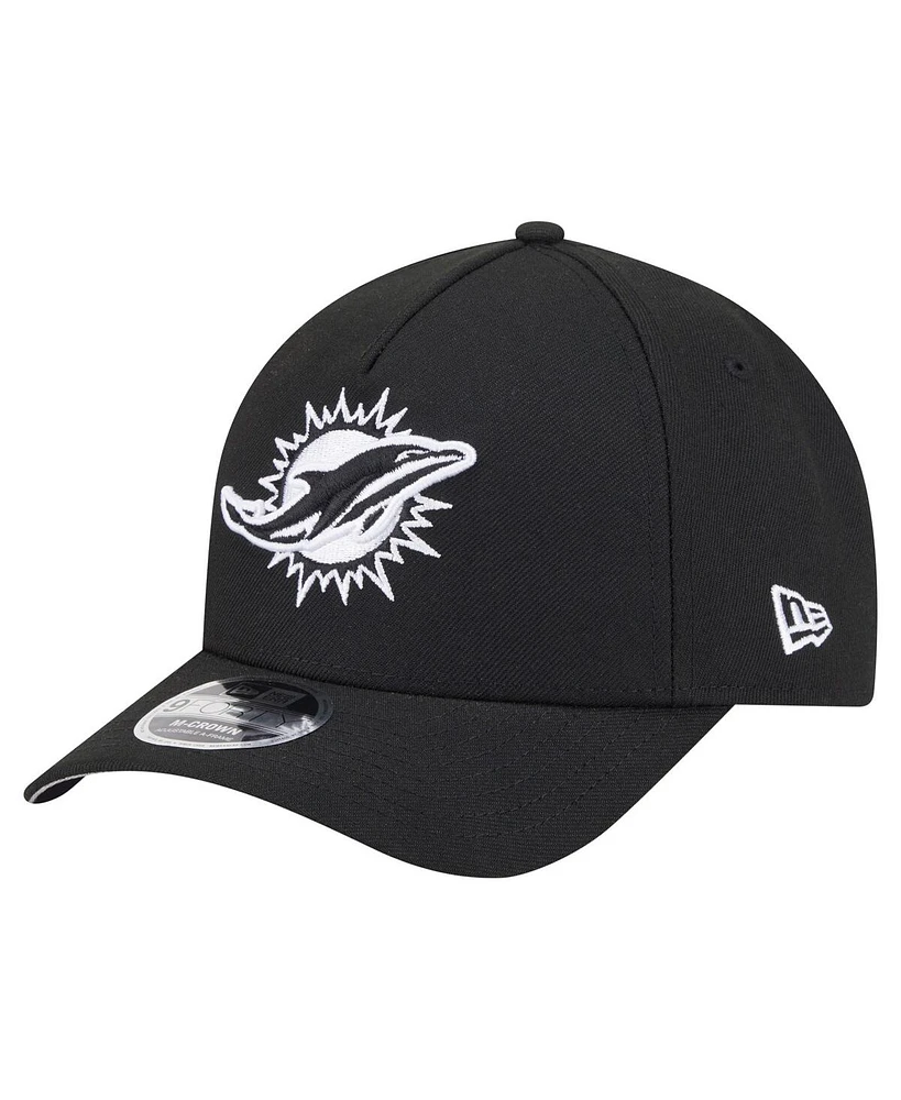 New Era Men's Black Miami Dolphins Team Collection 9FORTY M-Crown A-Frame Adjustable Hat