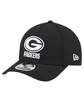 New Era Men's Black Green Bay Packers Team Collection 9FORTY M-Crown A-Frame Adjustable Hat