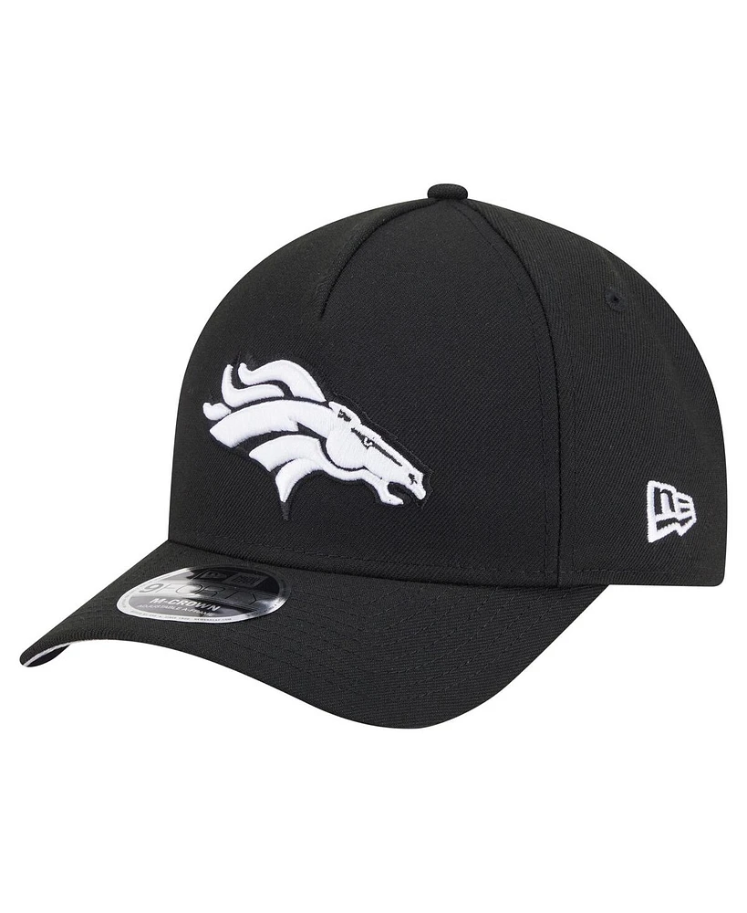 New Era Men's Black Denver Broncos Team Collection 9FORTY M-Crown A-Frame Adjustable Hat
