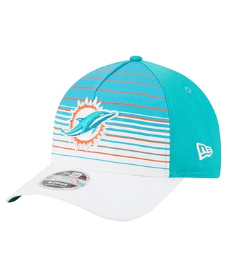New Era Men's White/Aqua Miami Dolphins Adventure Gradient 9FORTY M-Crown A-Frame Adjustable Hat