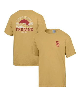 Comfortwash Men's Gold Usc Trojans Team Color Wave T-Shirt