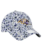 New Era Women's Cream Baltimore Ravens Ditzy 9TWENTY Adjustable Hat