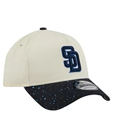 New Era Men's Cream San Diego Padres Speckle A-Frame 9FORTY Adjustable Hat