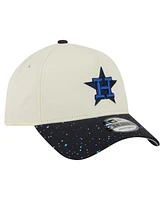 New Era Men's Cream Houston Astros Speckle A-Frame 9FORTY Adjustable Hat