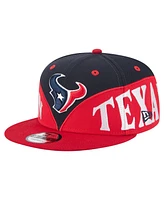 New Era Men's Navy/Red Houston Texans Split 9FIFTY Snapback Hat