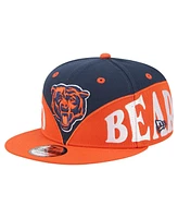 New Era Men's Navy/Orange Chicago Bears Split 9FIFTY Snapback Hat