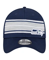 New Era Men's College Navy Seattle Seahawks Stripes 39THIRTY Flex Hat