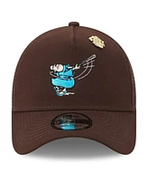 New Era Men's Brown San Diego Padres 2025 Big League Chew A-Frame 9FORTY Adjustable Trucker Hat