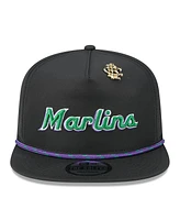 New Era Men's Black Miami Marlins 2025 Big League Chew Golfer Snapback Hat