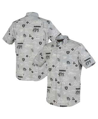 Reyn Spooner Men's Silver Las Vegas Raiders Kekai Performance Button-Down Shirt