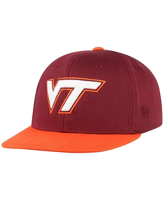Top of the World Big Boys and Girls Maroon Virginia Tech Hokies Victory Maverick Snapback Hat