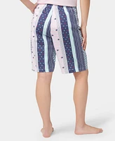 Hue Women's Seaside Stripe Bermuda Pajama Shorts