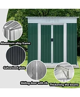 Mondawe 6FT Wx4FT H Metal Outdoor Storage Sheds with Sliding Doors