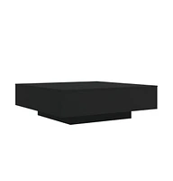 Coffee Table Black 39.4"x39.4"x12.2" Engineered Wood