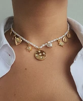 Adornia Gold Cultivated Pearl Charm Strand Necklace