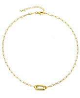 Adornia Gold Plated Lock Pendant Necklace