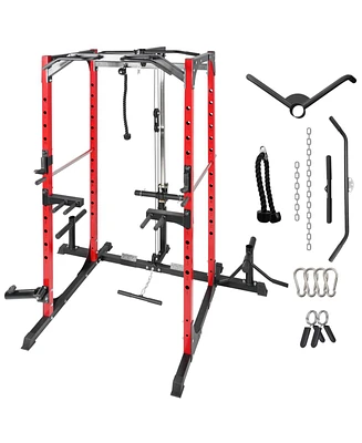Power Cage with Cable Crossover & Attachments