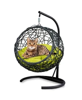 Cat Swing Bed with Stand - Green