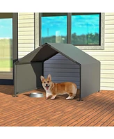 Streamdale Furniture Dog Shade Shelter, Portable Pet Tent, Gray