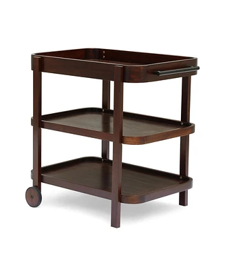 Streamdale Furniture Wood Bar Cart - Mahogany