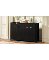 Streamdale Furniture Wave-Pattern Sideboard Cabinet
