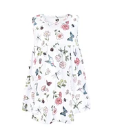 Hudson Baby Girls Cotton Dress and Cardigan Set, Hummingbird Garden