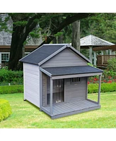 Large Balcony Dog House with Terrace