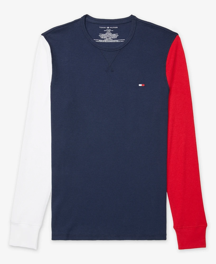 Tommy Hilfiger Men's Thermal Logo Long-Sleeve Pajama Shirt