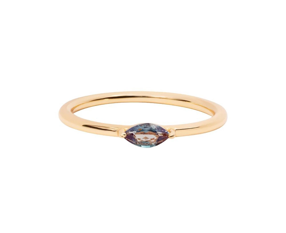 Marquise Birthstone Ring - August Peridot