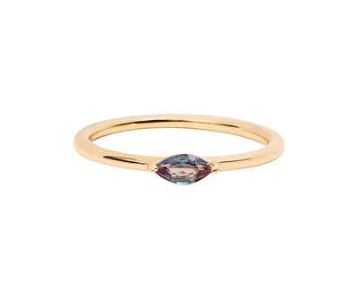 Marquise Birthstone Ring - August Peridot