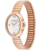 Coach Women's Sammy Rose Gold Tone Stainless Steel Stretch Bracelet Watch, 22.5mm