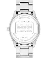 Coach Men's Oliver Silver Tone Stainless Steel Bracelet Watch, 41mm