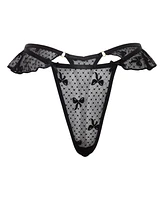 Oh La Cheri Women's Brooke Bow Mesh Thong