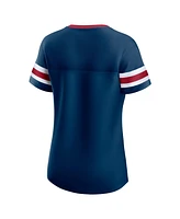 Fanatics Women's Navy Houston Texans Original State Lace-Up T-Shirt