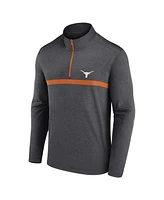 Fanatics Unlabeled Men's Heather Charcoal Texas Longhorns Head to Quarter-Zip Sweatshirt