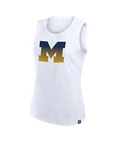 Fanatics Women's White Michigan Wolverines Activate Slub Tank Top