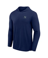 Fanatics Men's Navy New York Yankees Front Office Power Mono Long Sleeve Hoodie T-Shirt