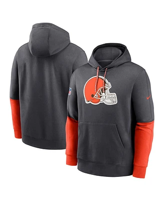Nike Men's Anthracite Cleveland Browns 2024 Sideline Club Pullover Hoodie