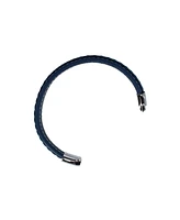 Trafalgar Amari's Azure Stitched Leather Secure Clasped Bracelet