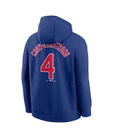 Nike Men's Pete Crow-Armstrong Royal Chicago Cubs Player Name Number Club Fleece Pullover Hoodie