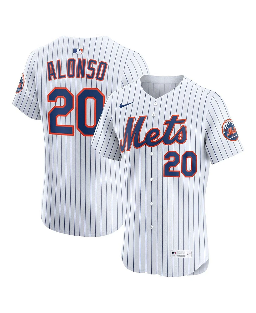 Nike Men's Pete Alonso White New York Mets Home Elite Player Jersey