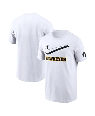 Nike Men's White Iowa Hawkeyes Primetime 2-Hit Swoosh T-Shirt