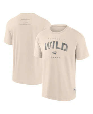 Fanatics Men's Cream Minnesota Wild Elements Weathered Tonal Future Ground T-Shirt