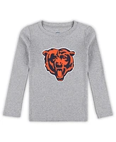 Outerstuff Preschool 2-Piece Heather Gray Chicago Bears Long Sleeve T-Shirt and Pants Sleep Set