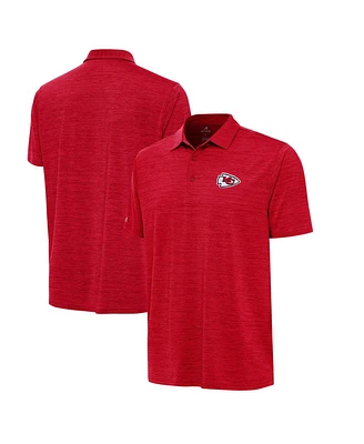 Antigua Men's Heather Red Kansas City Chiefs Layout Polo Shirt