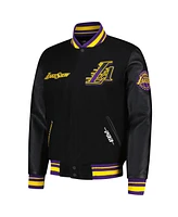 Pro Standard Men's Black Los Angeles Lakers 2024/25 City Edition Wool Varsity Full-Zip Jacket