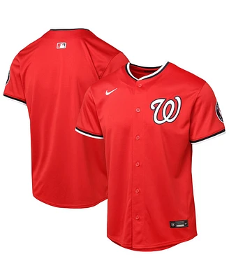 Nike Big Boys and Girls Red Washington Nationals Alternate 2 Limited Jersey